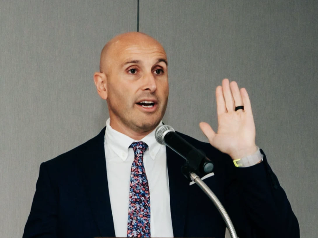 Marco Cirillo speaking at a leadership event